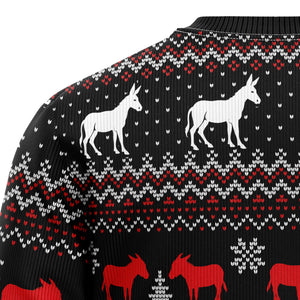 Donkeys Merry Kissmyass Ugly Christmas Sweater