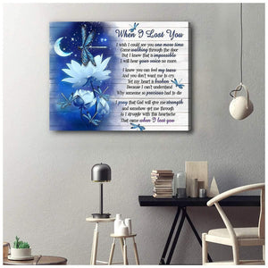 When I Lost You Dragonfly Lotus Flowers - Matte Canvas