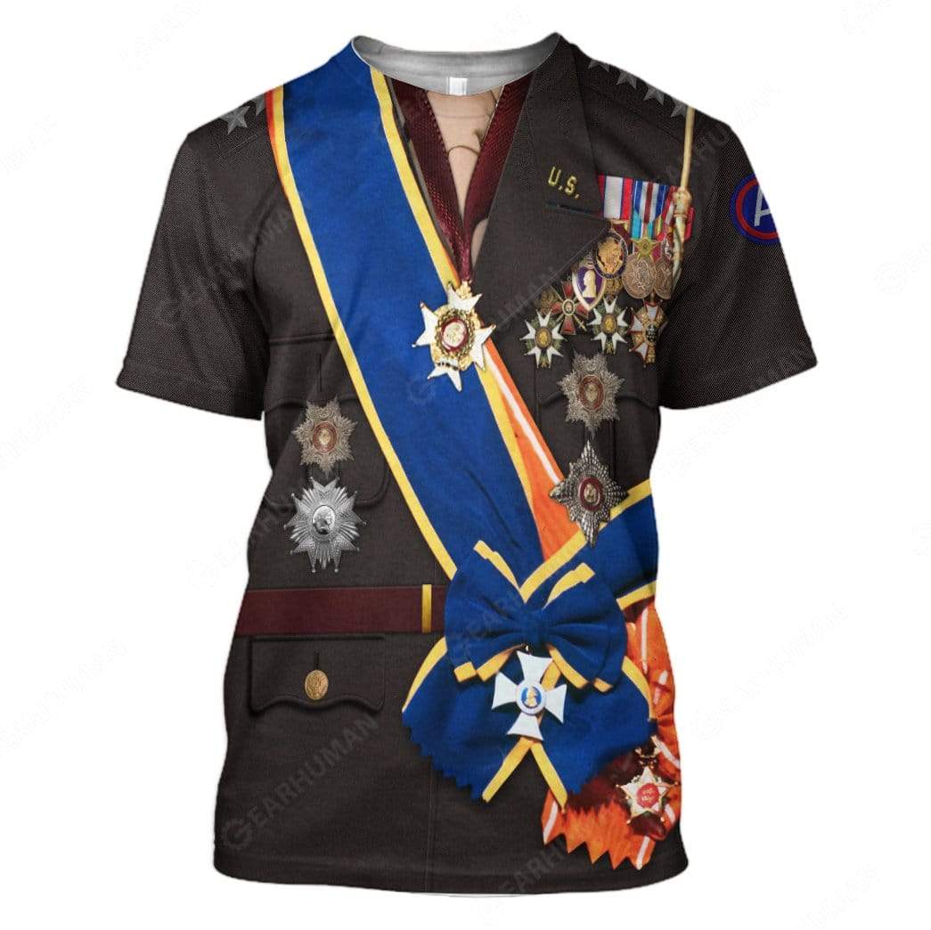 George Smith Patton Cosplay Costumes - 3D T-Shirts For Men