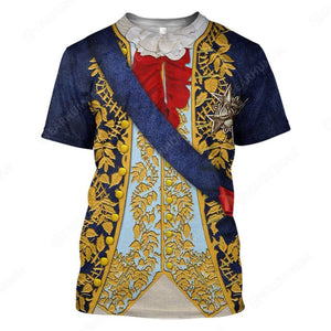 Louis XV  Cosplay Costumes - 3D T-Shirts For Men