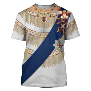 Queen Elizabeth II Cosplay Costumes - 3D T-Shirts For Men