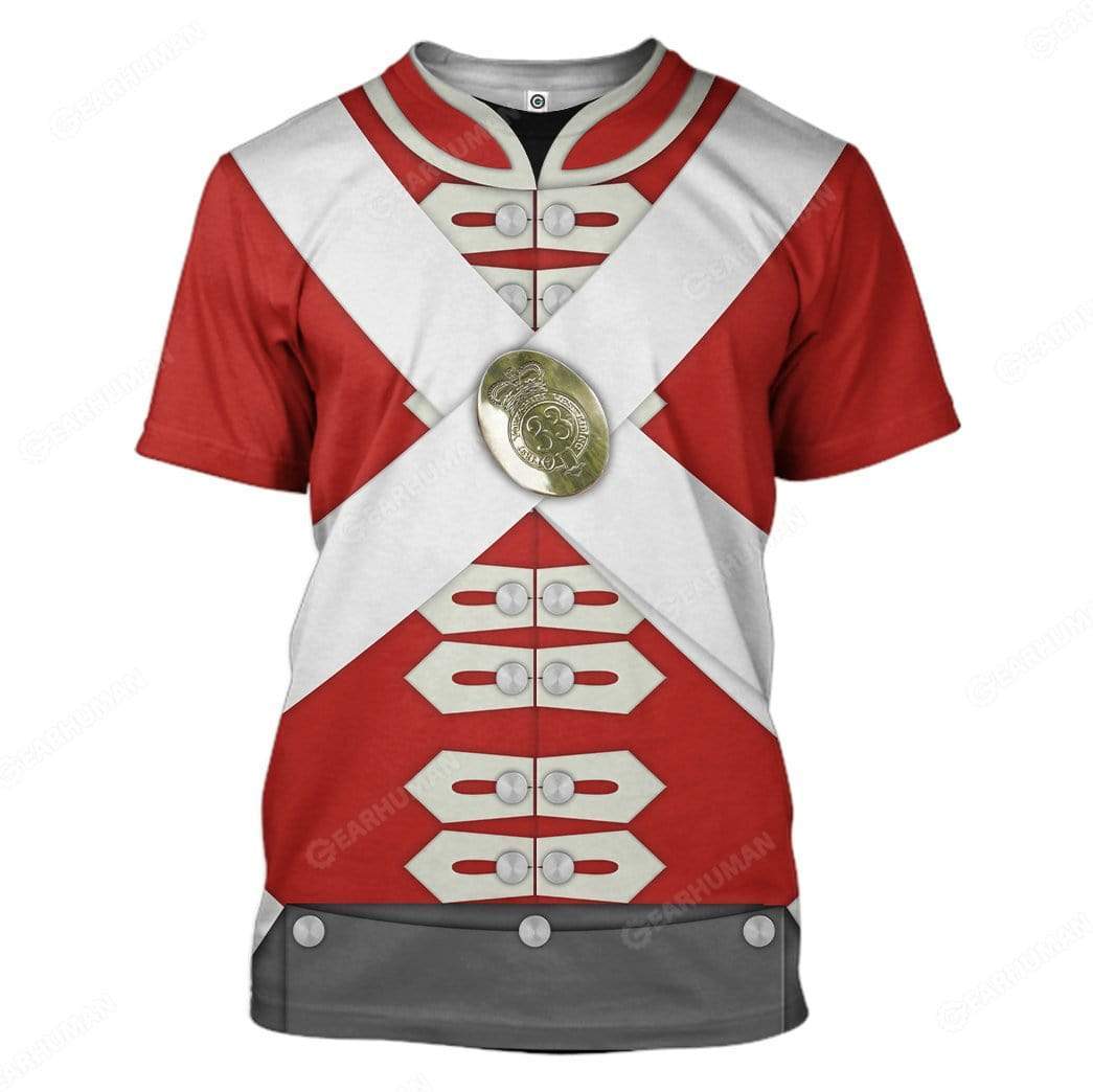 British Army Redcoats Cosplay Costumes - 3D T-Shirts For Men