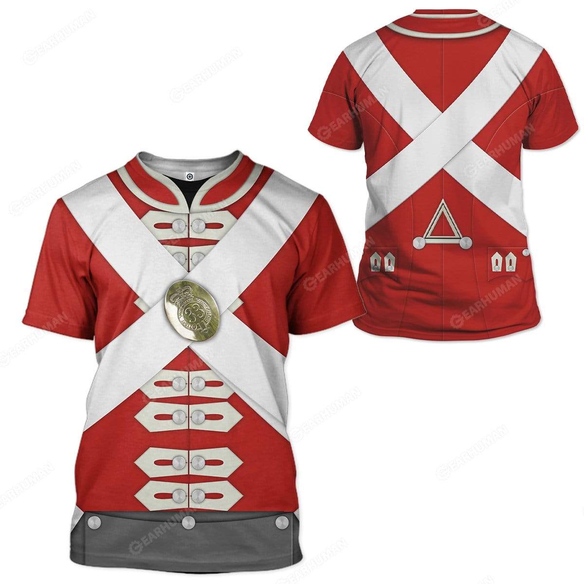 British Army Redcoats Cosplay Costumes - 3D T-Shirts For Men