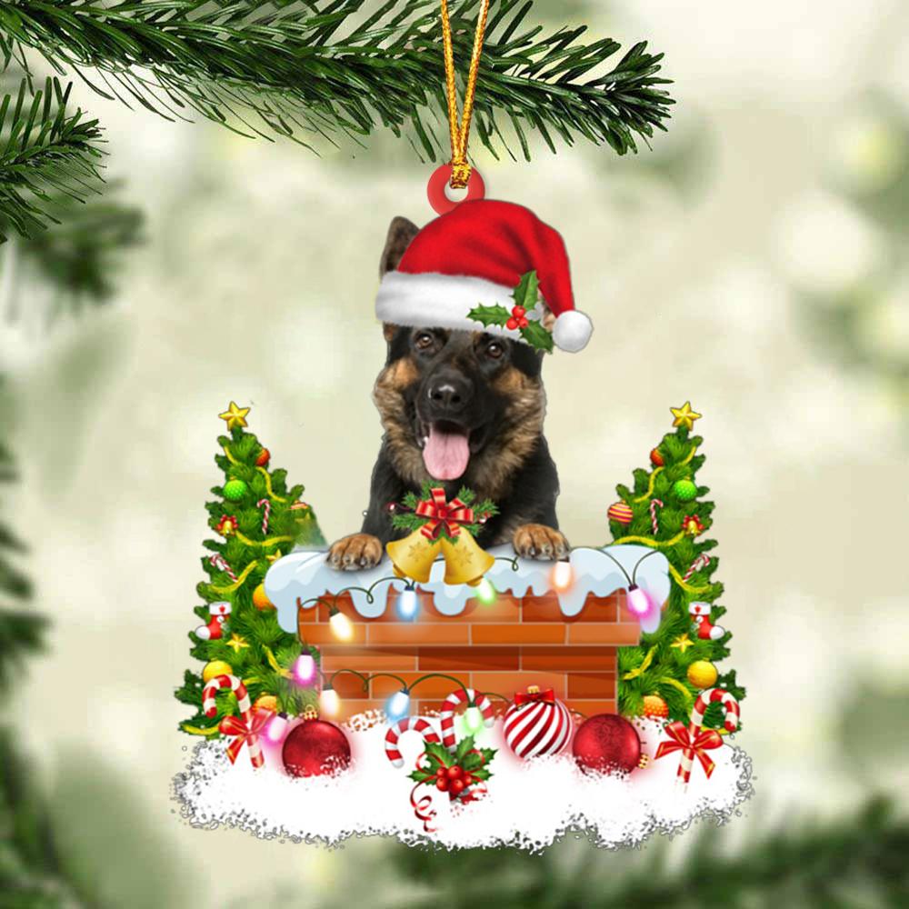 German Shepherd And Christmas Ornament - Gift For Dog Lover