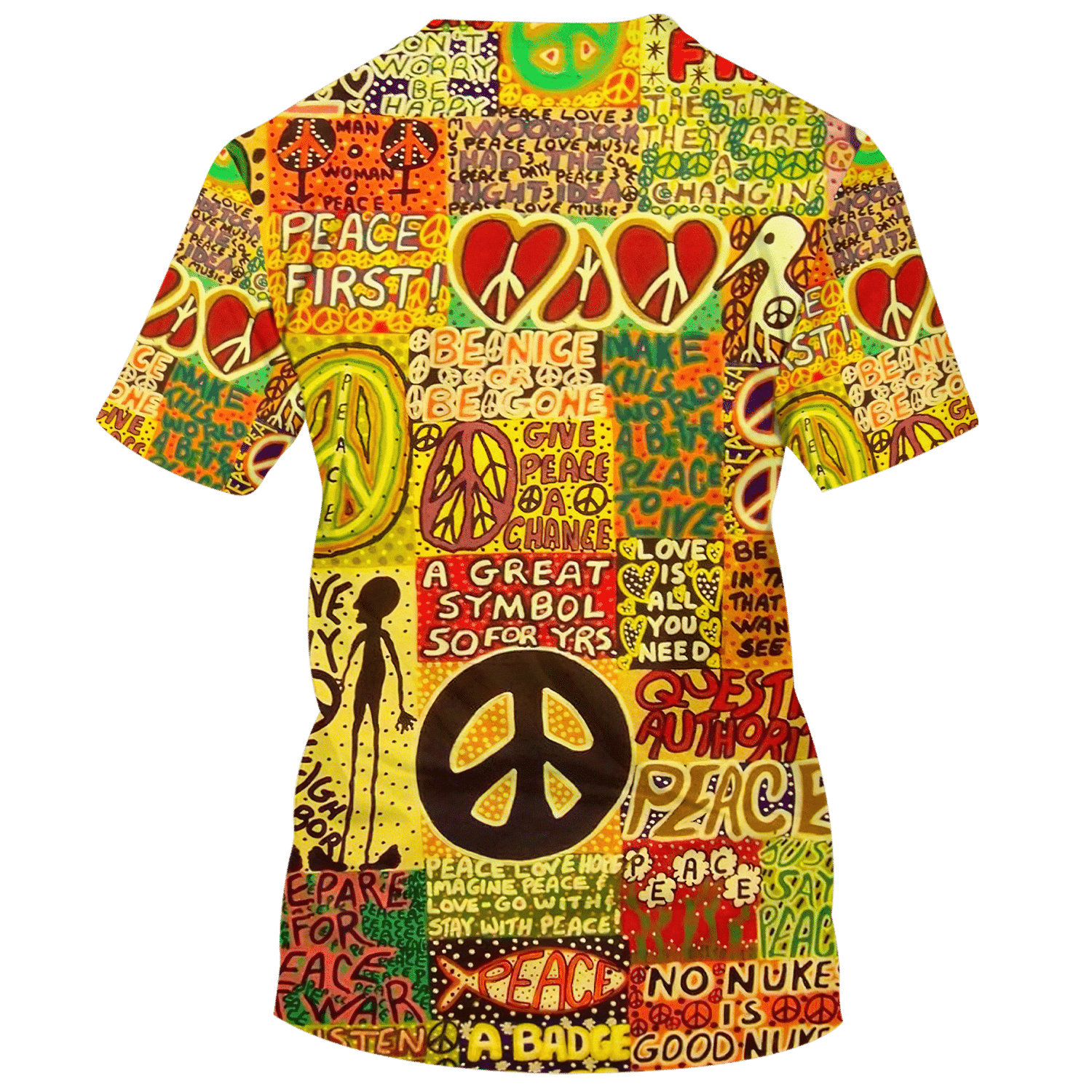 Hippie A Great Symbol 50 For Yrs, Love Is All You Need  - T-Shirt