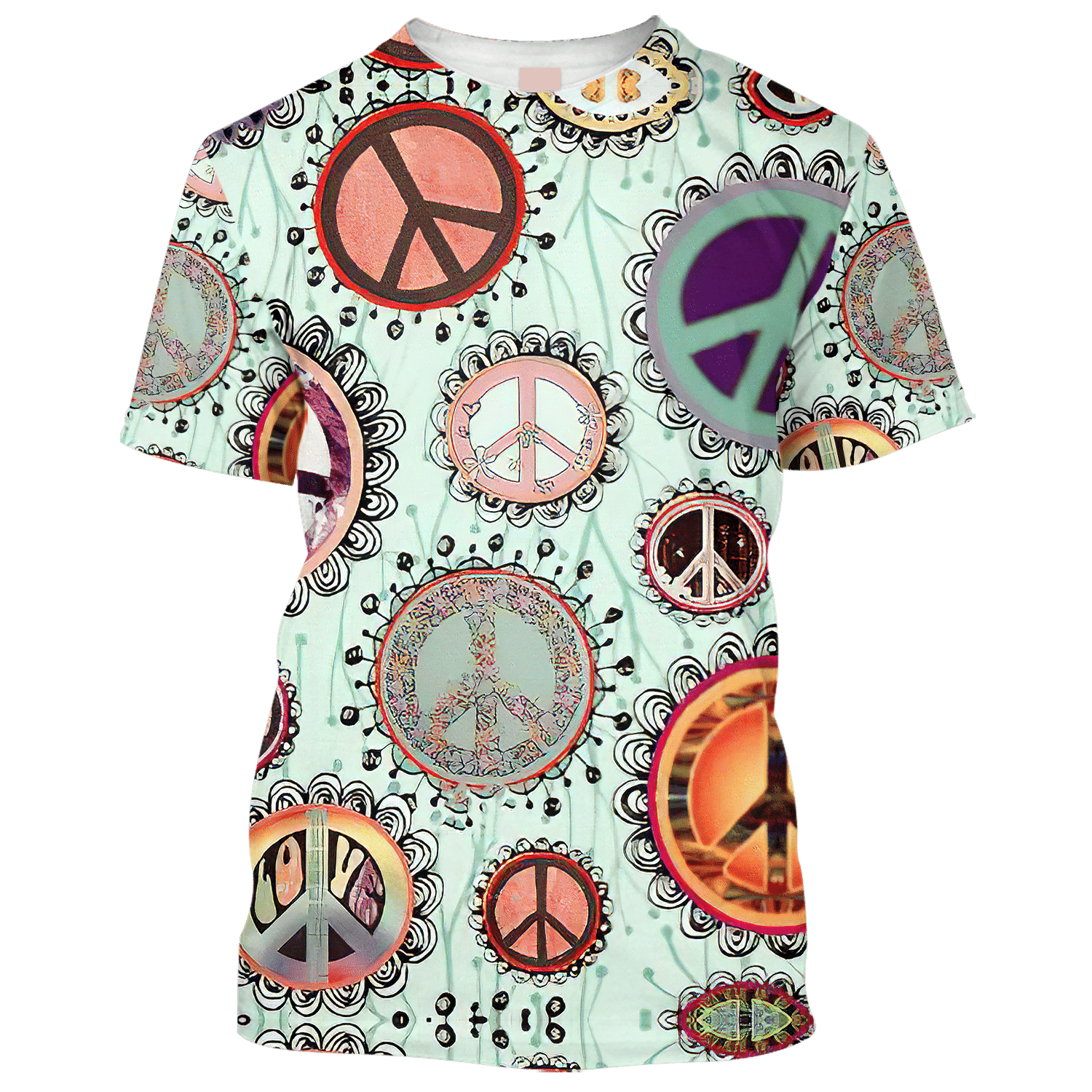 Hippie Cells With Peace Symbols - T-Shirt For Men, Women