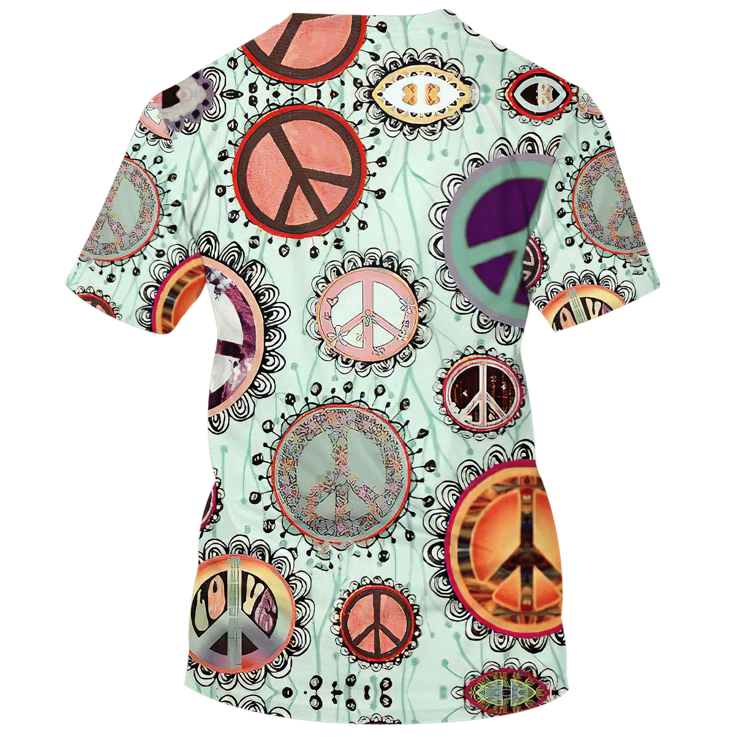 Hippie Cells With Peace Symbols - T-Shirt For Men, Women