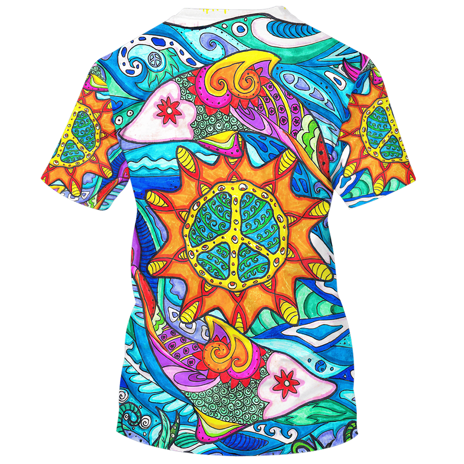 Hippie Fish In The Sea And The Sun - T-Shirt For Men, Women