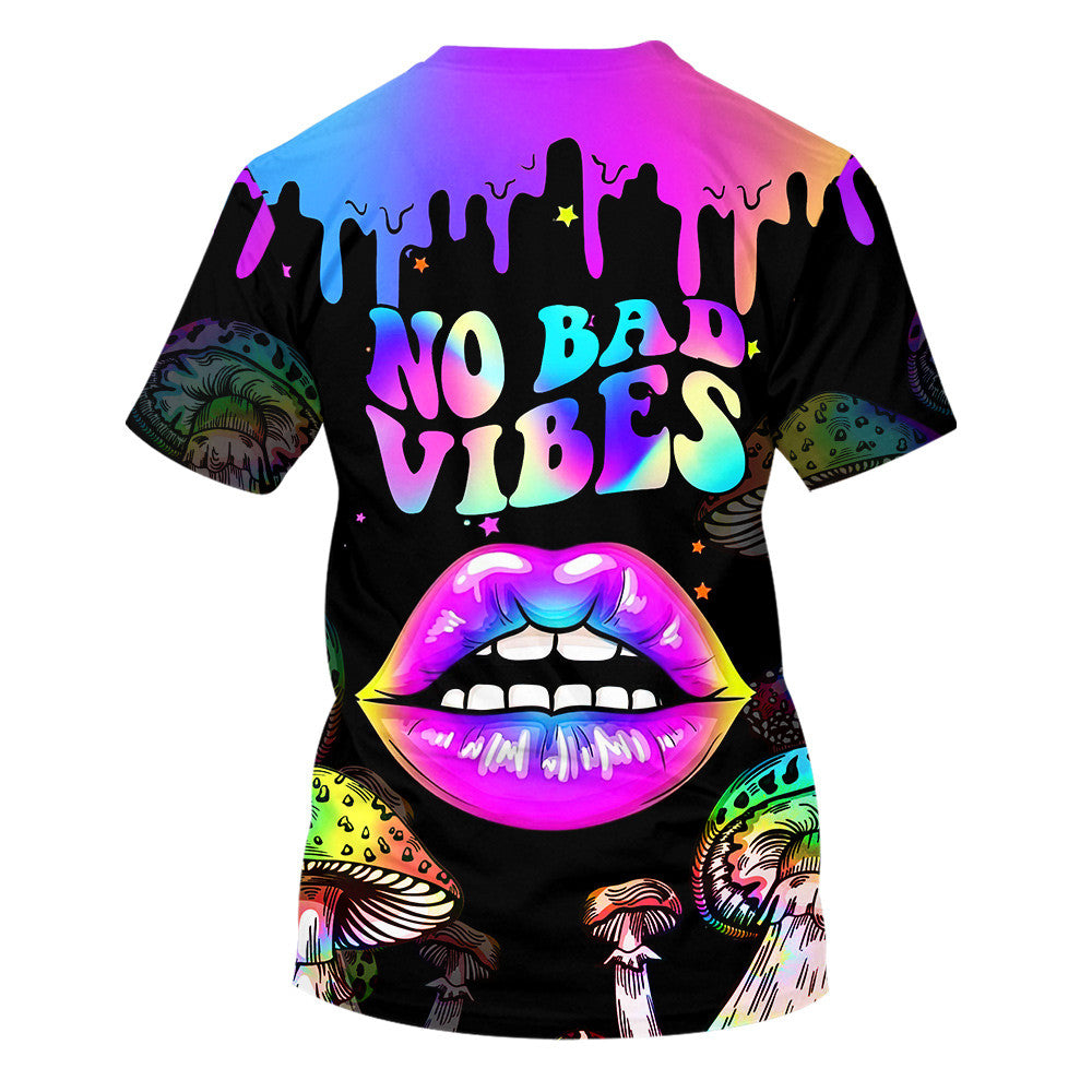 Hippie Not Bad Vibes Lip And Mushroom - T-Shirt For Men, Women