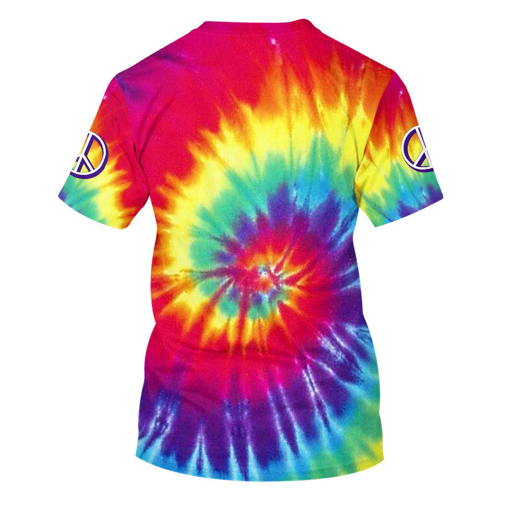 Hippie Trippy Peace Sign Steering Wheel - T-Shirt For Men, Women