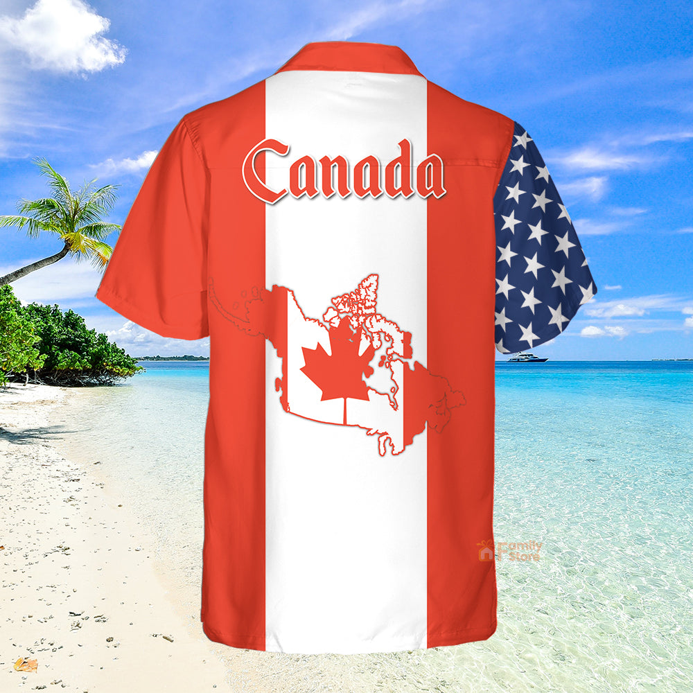 Canada Flag Red Aloha - Hawaiian Shirts