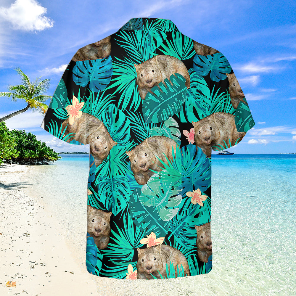 Wombat Tropical Flowers Aloha Hawaiian Shirts For Men & Women