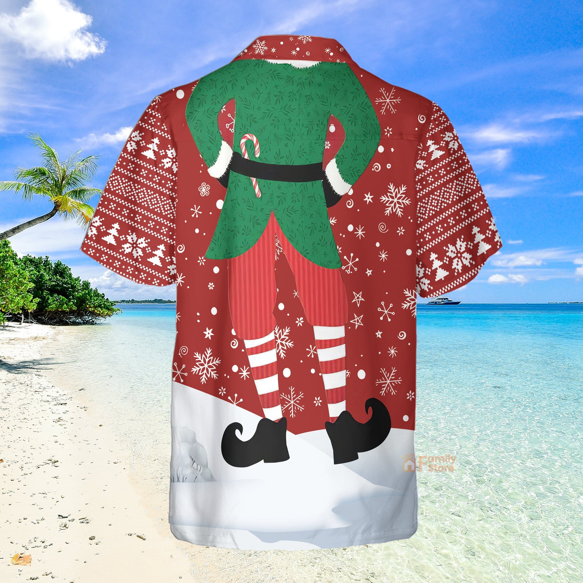 Funny Elf Unique Christmas Elf Design Costume Cosplay - Hawaiian Shirt