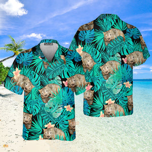 Wombat Tropical Flowers Aloha Hawaiian Shirts For Men & Women