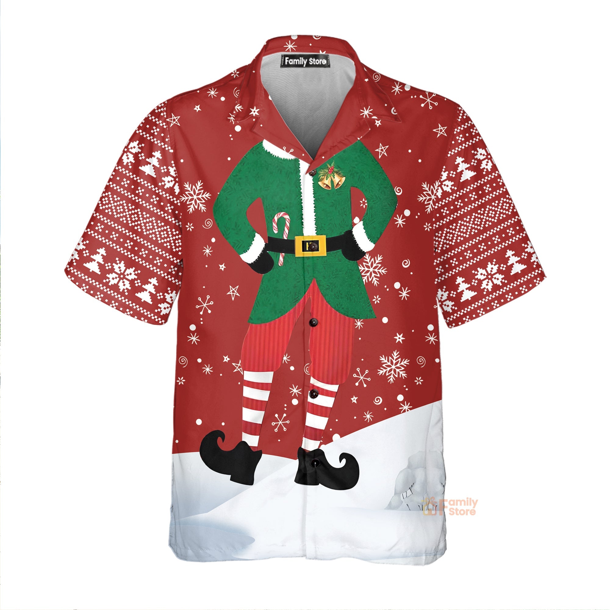 Funny Elf Unique Christmas Elf Design Costume Cosplay - Hawaiian Shirt