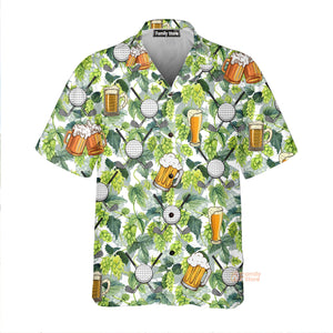 Oktoberfest Golf And Beer Aloha Hawaiian Shirts For Men, Women