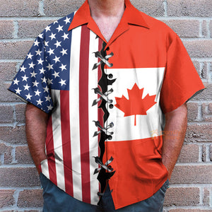 Canada Flag Red Aloha - Hawaiian Shirts