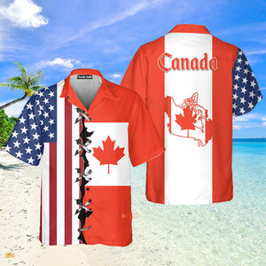 Canada Flag Red Aloha - Hawaiian Shirts