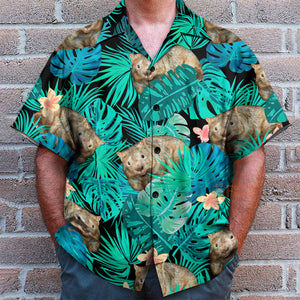 Wombat Tropical Flowers Aloha Hawaiian Shirts For Men & Women