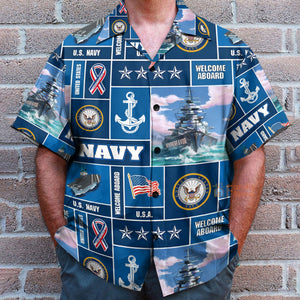 Veteran Soldier US Navy Welcome To Aboard Hawaiian Shirt