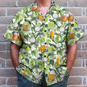 Oktoberfest Golf And Beer Aloha Hawaiian Shirts For Men, Women