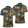 Mardi Grass Color Festival Polo Shirt For Men