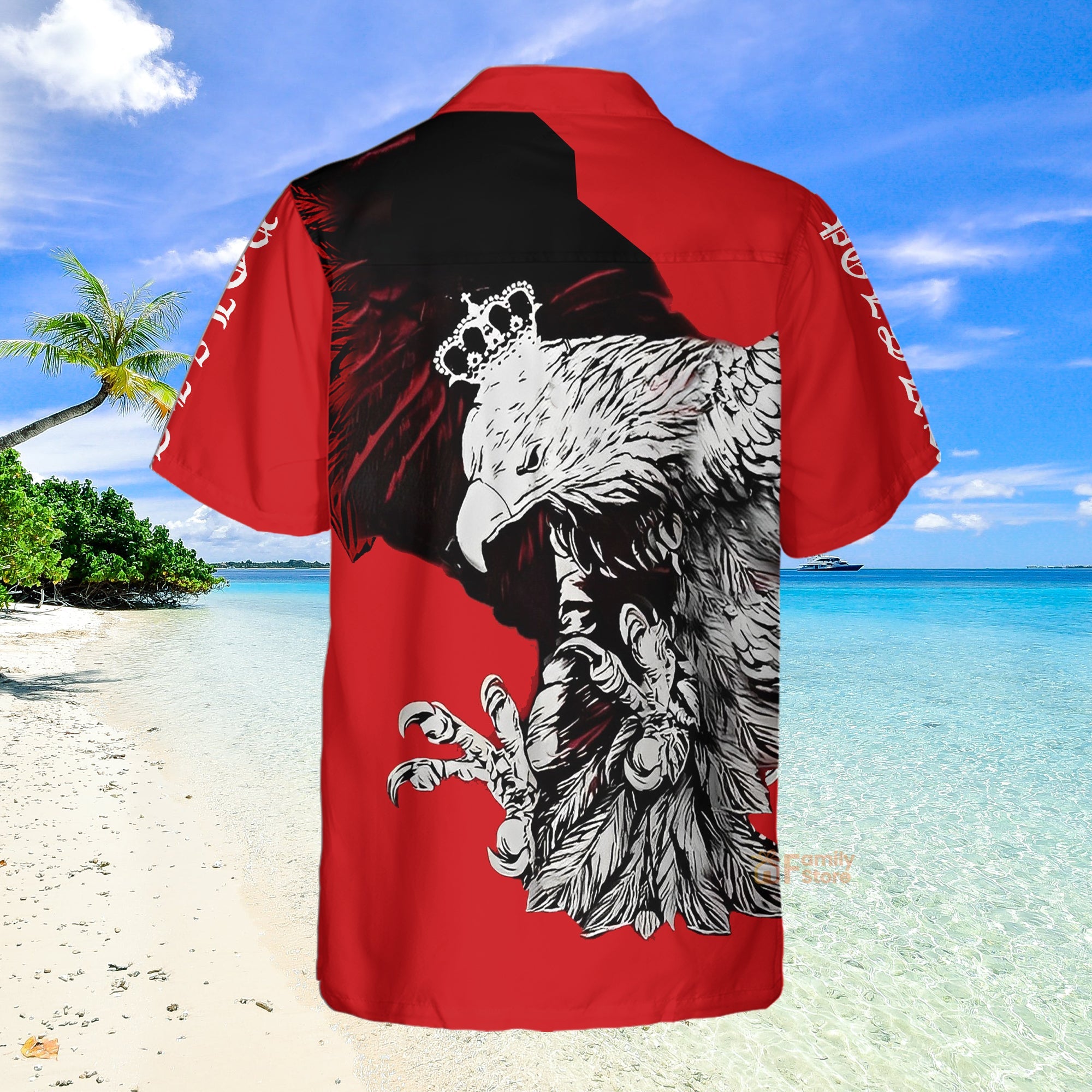 Red Polish Eagle Aloha Hawaiian Shirts For Men & Women