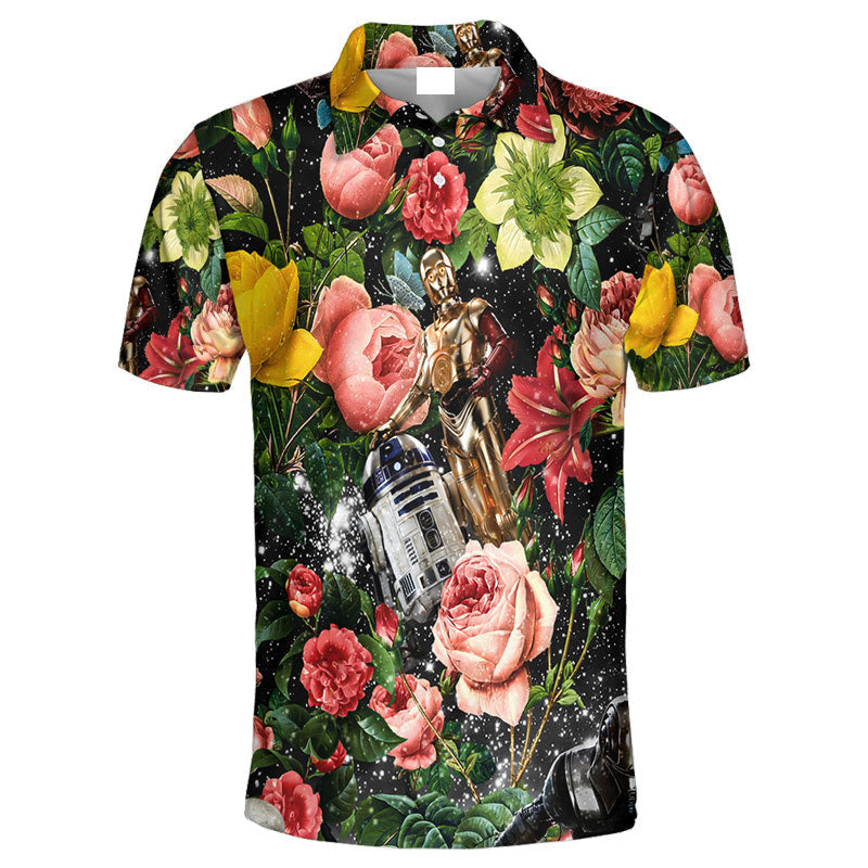 StarWarsPatternFlowerGiftForFansPoloShirt_7673_1