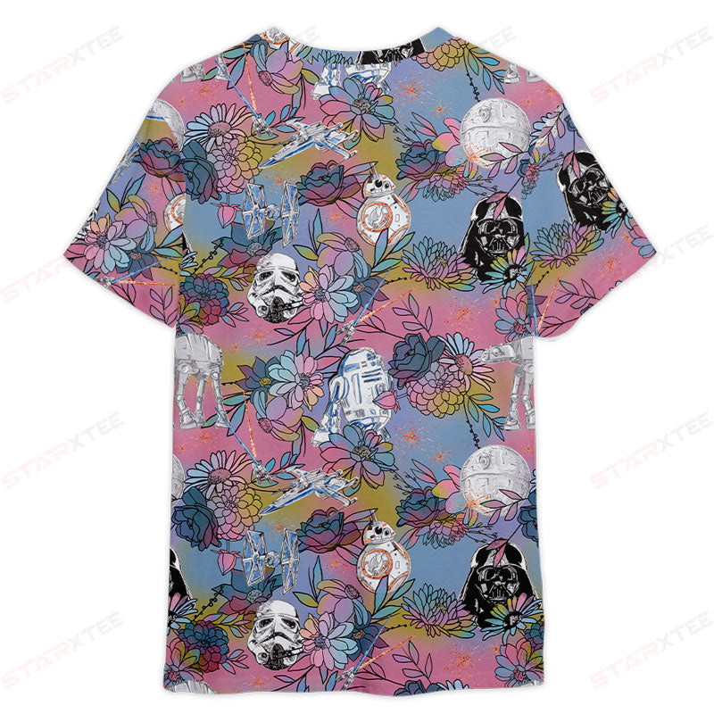 StarWarsSpaceFlowerColorfulGiftForFansUnisex3DT shirt OwlOhh_1316_1