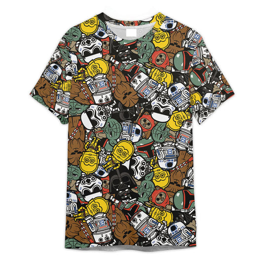 StarWarsSpacePatternGiftForFansUnisex3DT shirt OwlOhh_7515_1