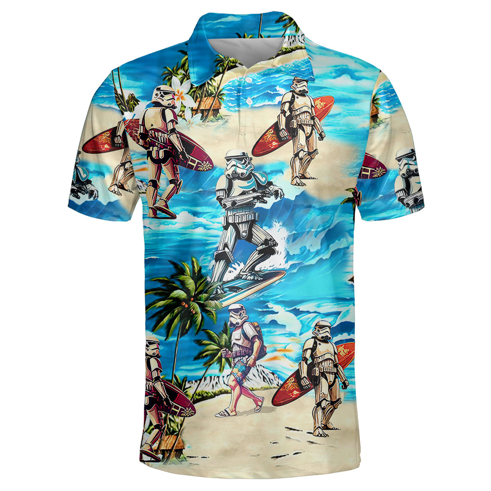 StormtrooperStarwarsSurfing PoloShirt OwlOhh_6522_1