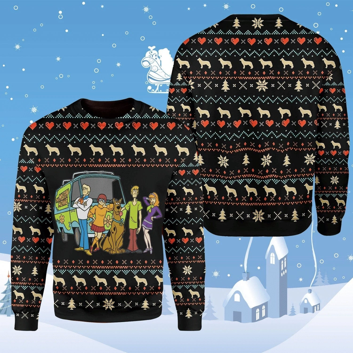 Funny Great Dane Friends Christmas - Ugly Sweater