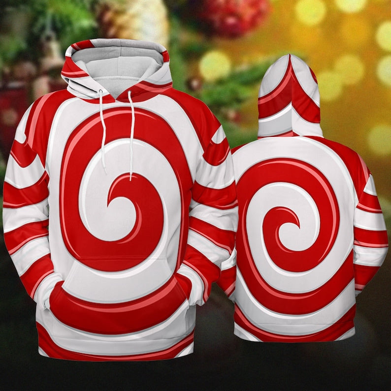 Christmas Red Candy Cane - Costume Cosplay Hoodie