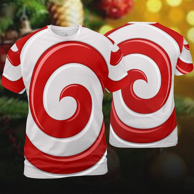 Christmas Red Candy Cane - Costume Cosplay T-Shirt