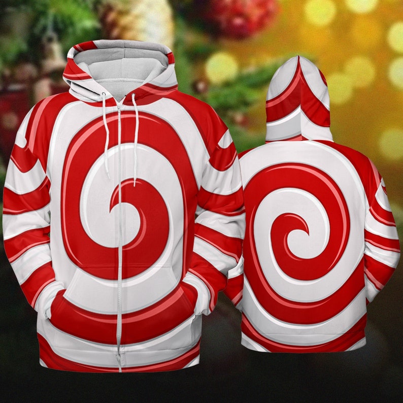 Christmas Red Candy Cane - Costume Cosplay Hoodie