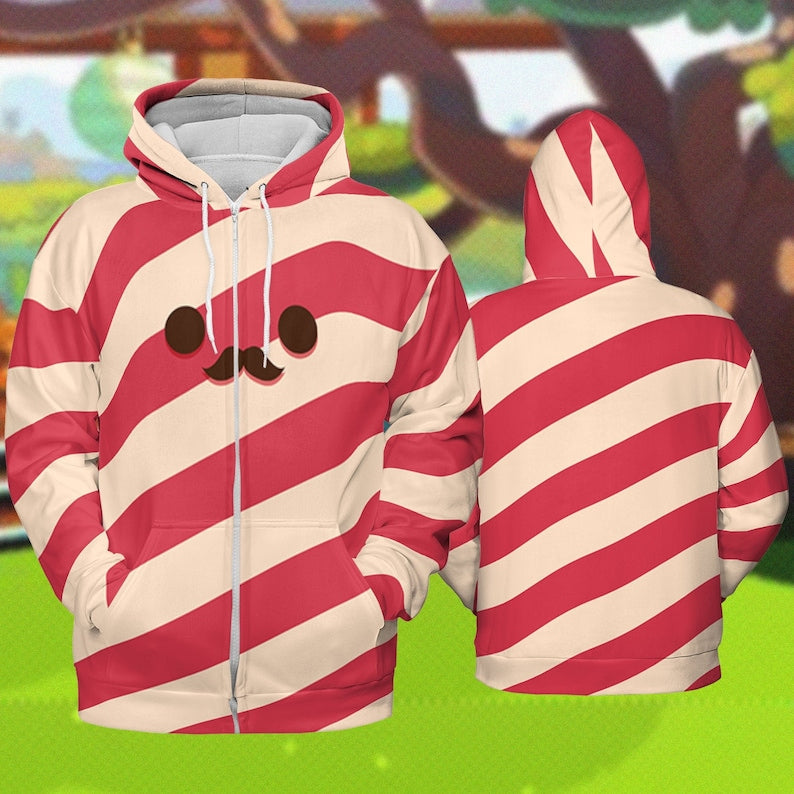 Christmas Pink Candy Cane - Costume Cosplay Hoodie