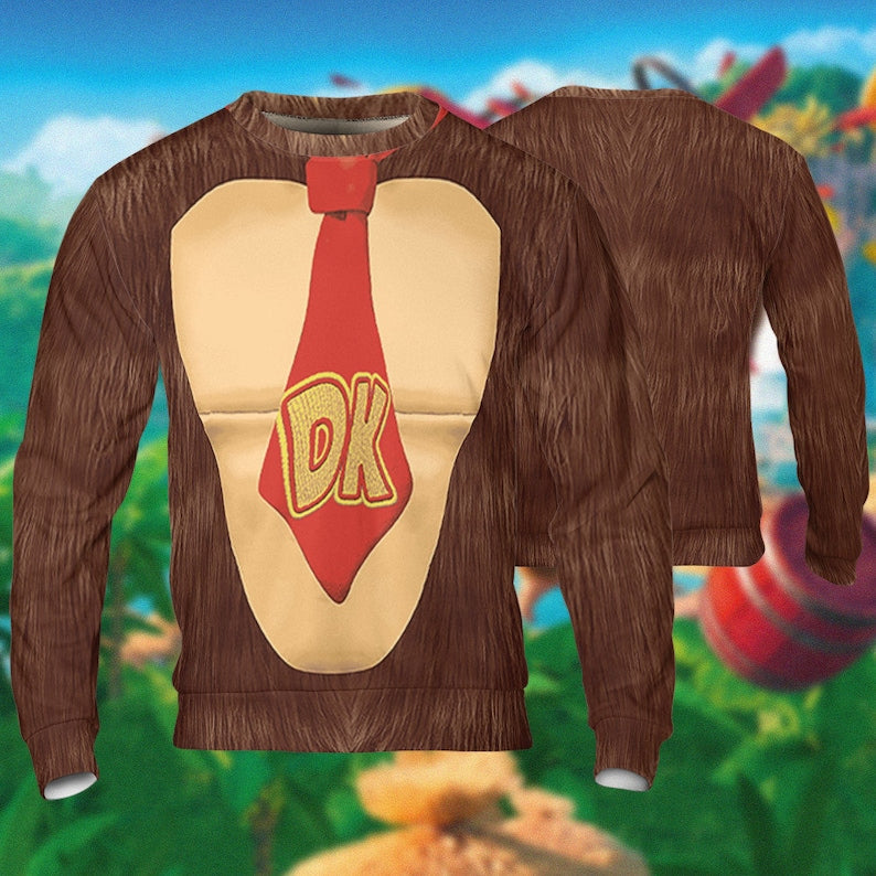 Christmas Donkey Kong Super Mario Bros - Costume Cosplay Sweatshirt