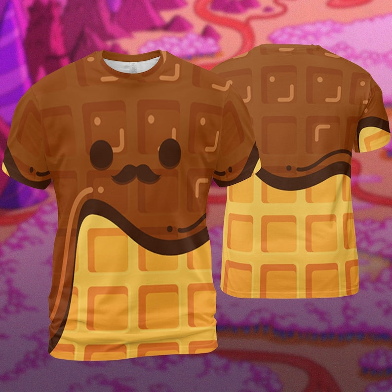 Christmas Round Waffes Socola, Ice Cream - Costume Cosplay T-Shirt