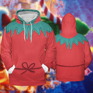 Christmas Holiday Elf Santa Claus - Costume Cosplay Hoodie