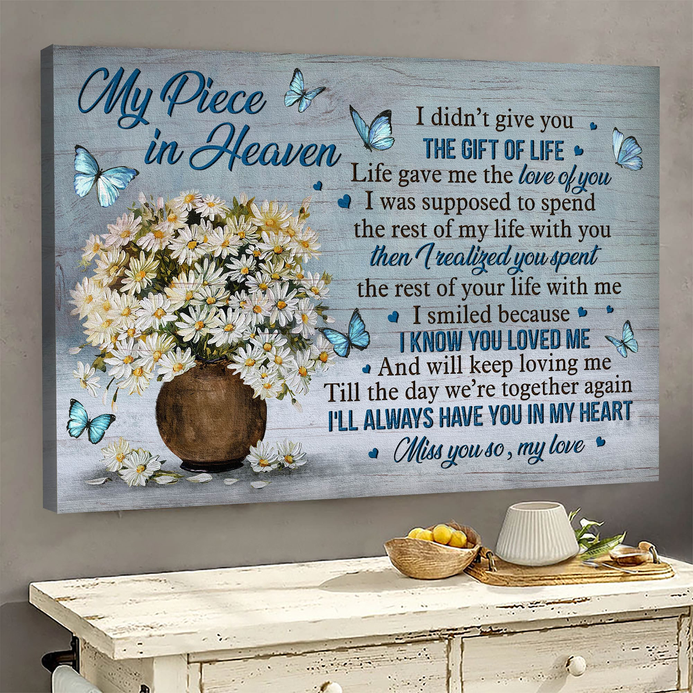 Daisy Flower Painting I'll Always Have You In My Heart - Matte Canvas