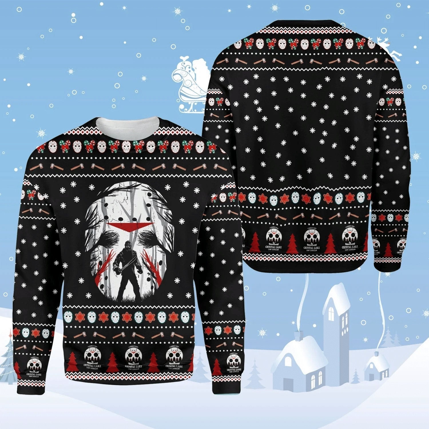 Jason Christmas Horror Xmas Wool - Ugly Sweater