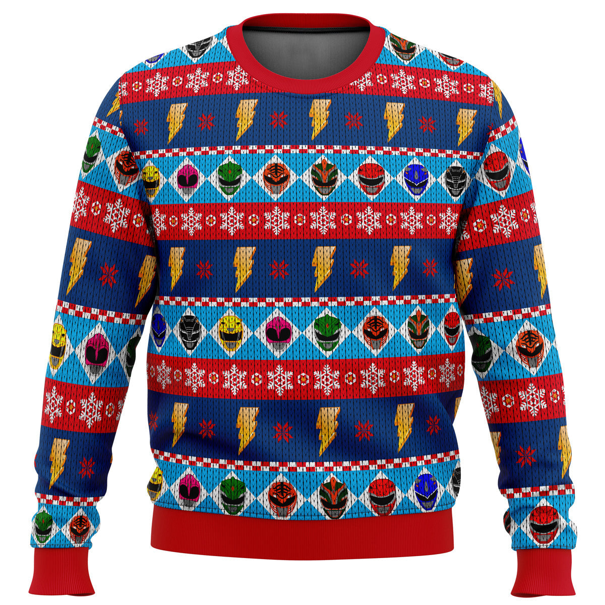 Mighty Helmets Power Rangers - Ugly Christmas Sweater