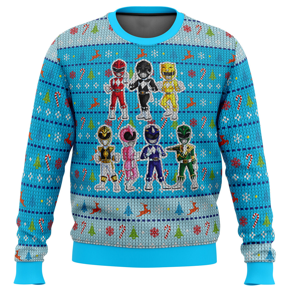 Mighty Morphin Chibis Power Rangers - Ugly Christmas Sweater