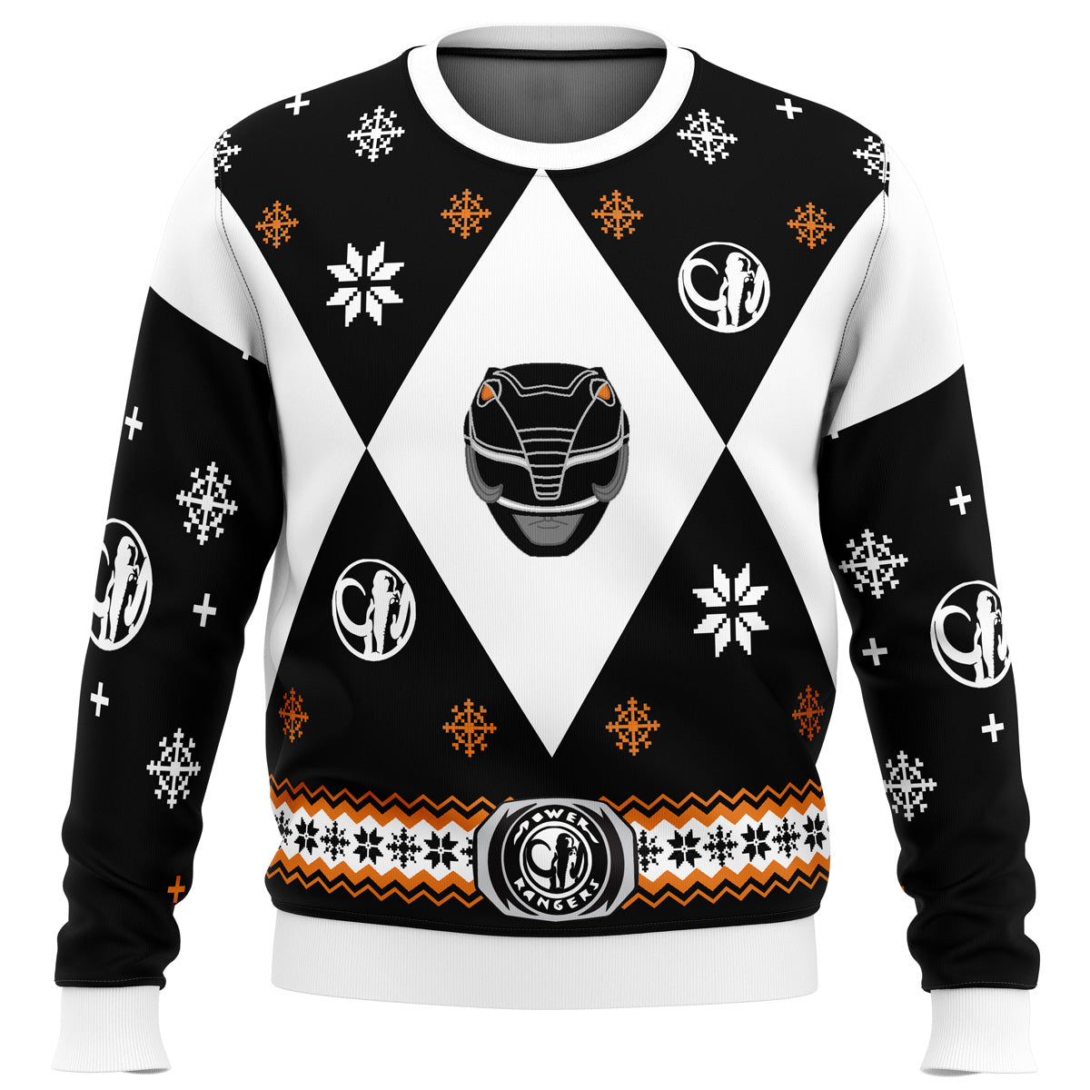 mighty morphin power rangers black ugly christmas sweaterijxtx