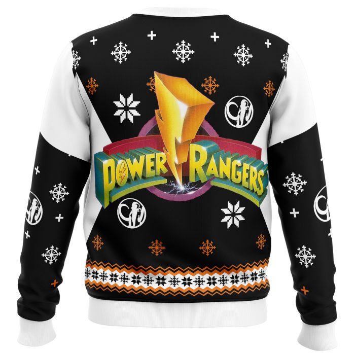 Mighty Morphin Power Rangers Black - Costume Cosplay Ugly Christmas Sweater