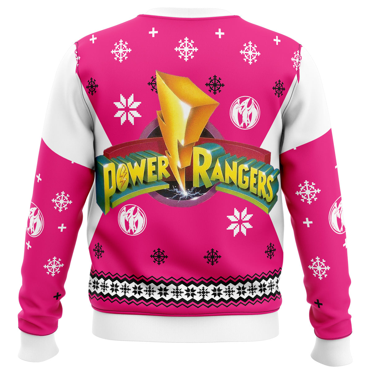 Mighty Morphin Power Rangers Pink - Costume Cosplay Ugly Christmas Sweater