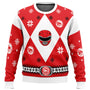 mighty morphin power rangers red ugly christmas sweaterfpq2m