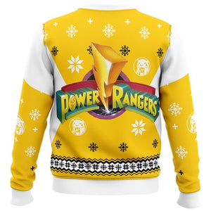 Mighty Morphin Power Rangers Yellow - Costume Cosplay Ugly Christmas Sweater