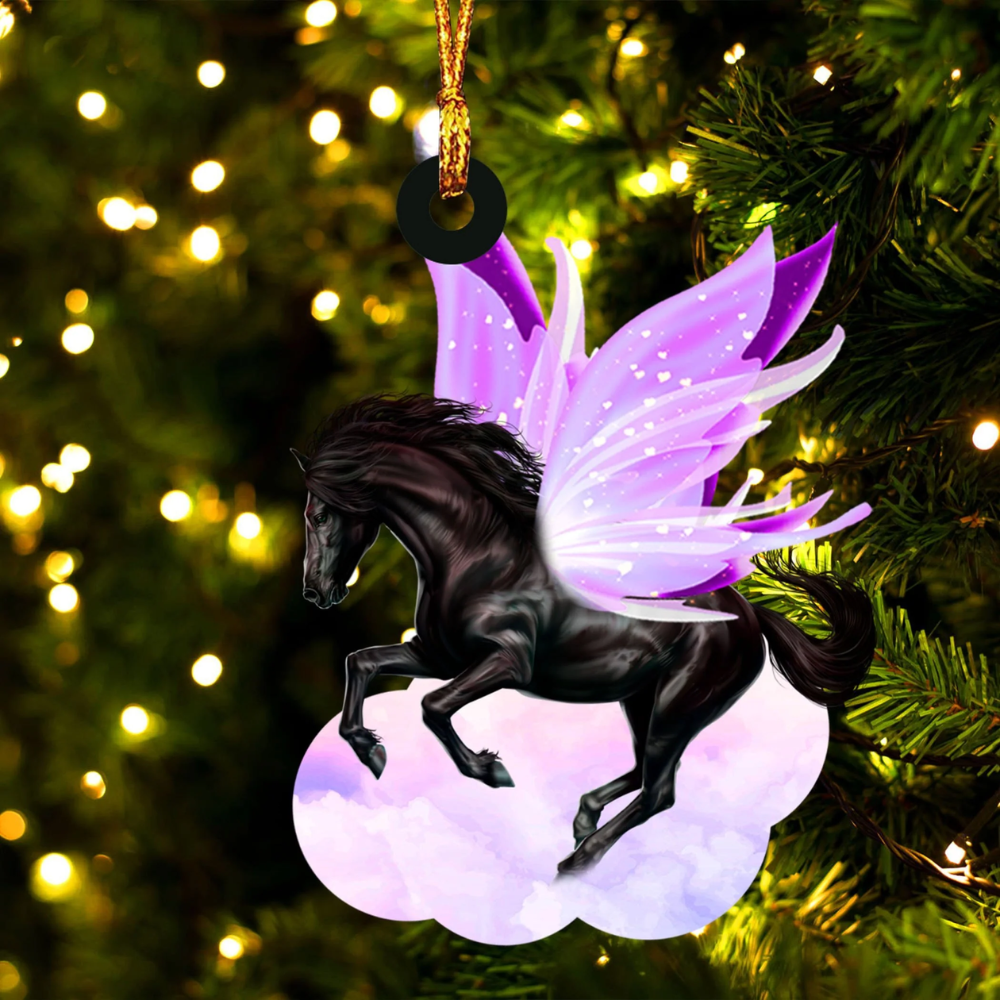 Horse And Wings Ornament - Gift For Horse Lover