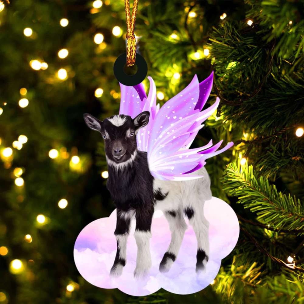 Goat And Wings Ornament - Gift For Goat Lover